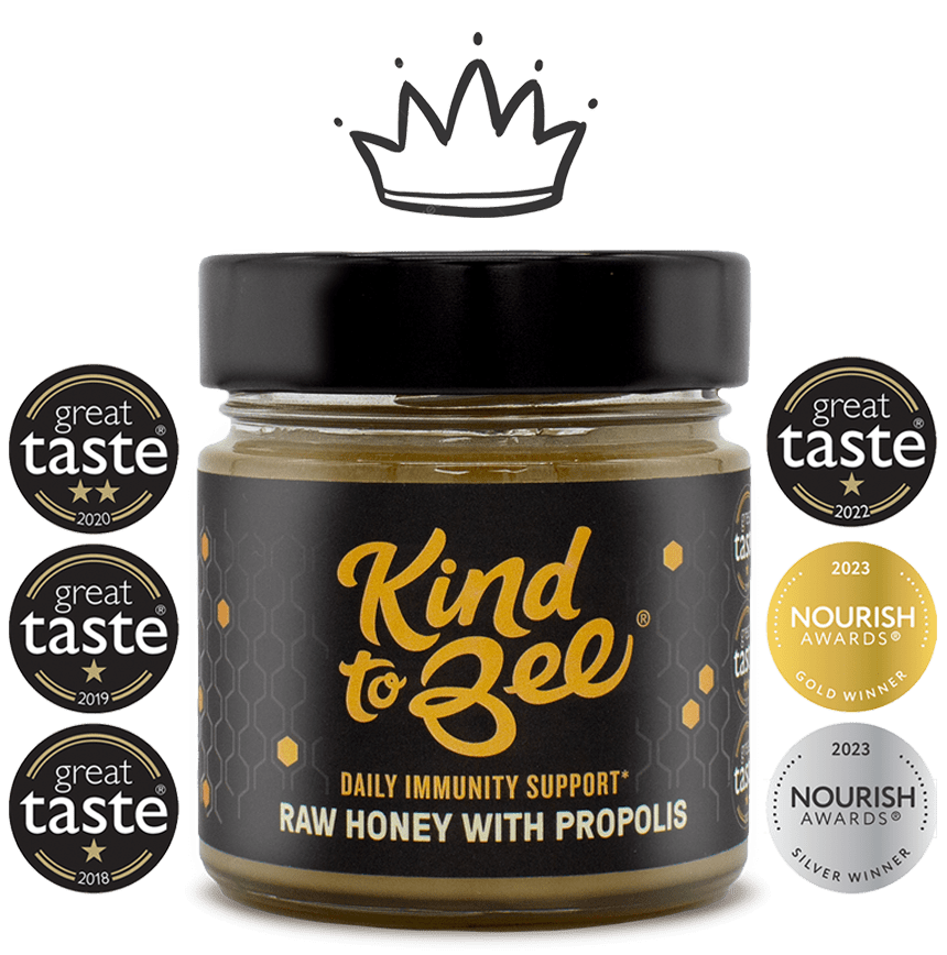 Raw Honey with Propolis that won multiple Great Taste and Nourish awards