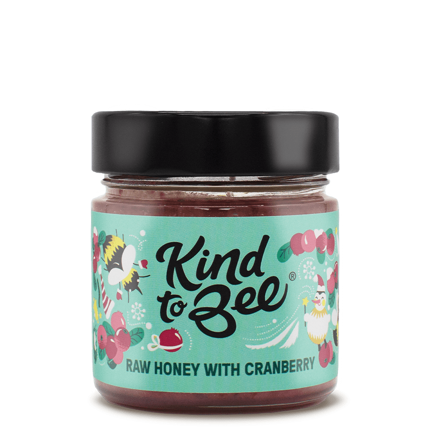 Raw Honey With Cranberry from Kind to Bee 250g
