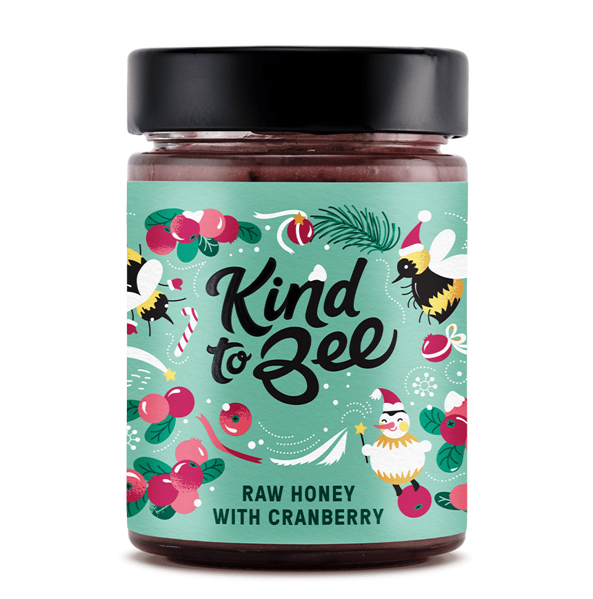 Raw Honey With Cranberry from Kind to Bee 400g