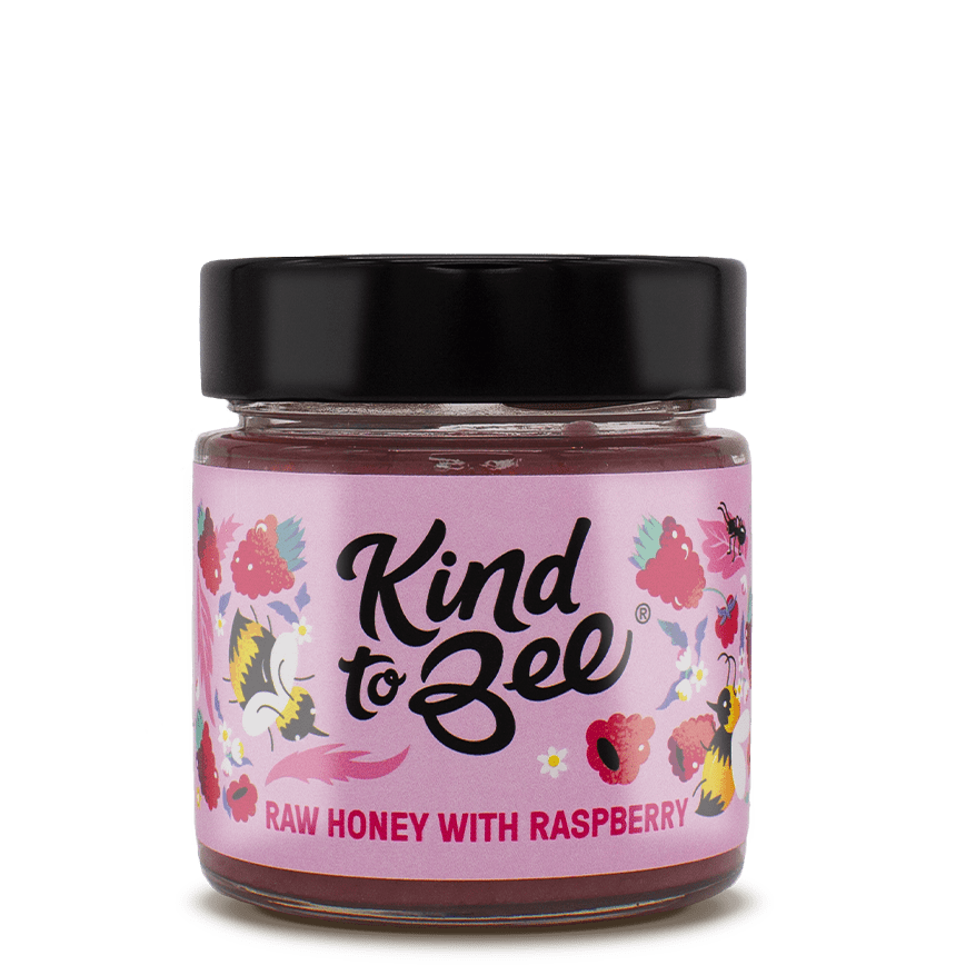 Raw Honey With Raspberry from Kind to Bee 250g