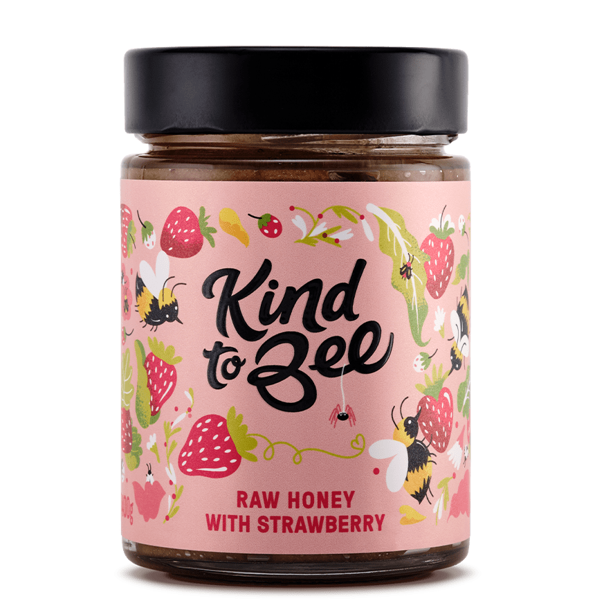 Raw Honey With Strawberry from Kind to Bee 400g