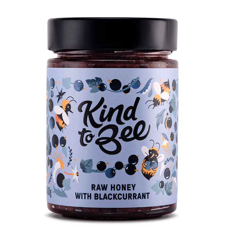 Raw Honey With Blackcurrant from Kind to Bee 400g