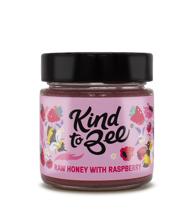 RAW HONEY WITH RASPBERRY | Kind to Bee